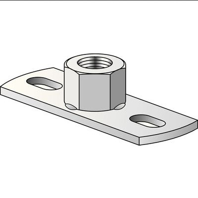 Supports. plate , 2 openings. MGL 2-R-M10 (10 pcs)