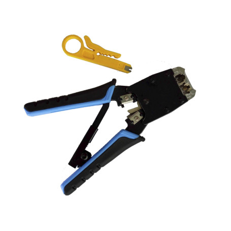 Кримпер проф.RIPO-TOS229 для обжима разъемов типа RJ45/8P8C, RJ12/6P6C, RJ11/6P4C, 4P4C и 4P2C