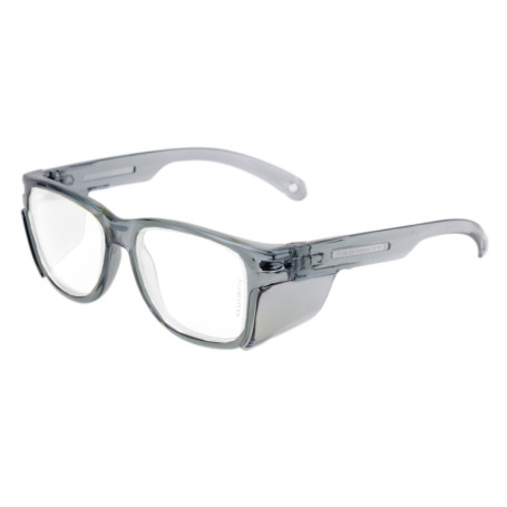 Safety glasses open O80 Zebra StrongGlass (2C-1.2 PC) frame O4 transparent grey, 30 pcs.