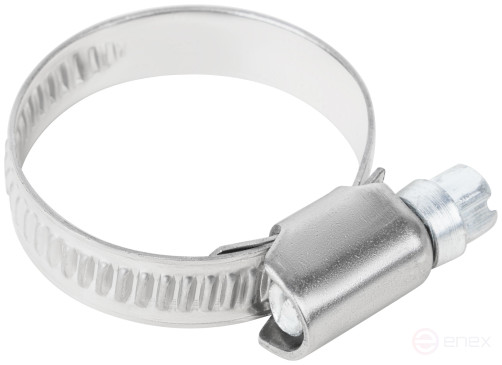 Хомут обжимной накатной, ширина 9 мм, нерж.сталь 16-32 мм