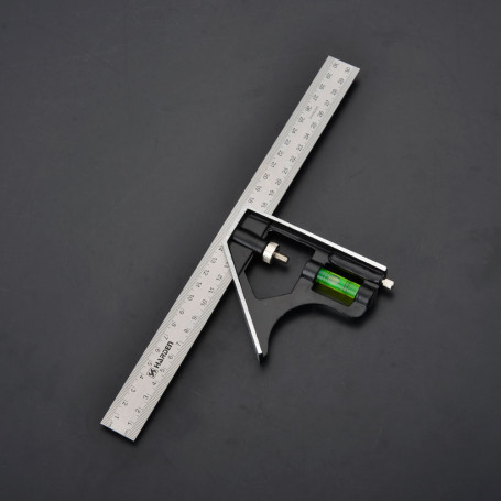 Square with level, stainless steel, 300mm // HARDEN