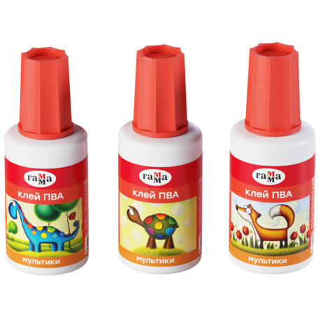 PVA glue with a brush Gamma "Cartoons", 20g