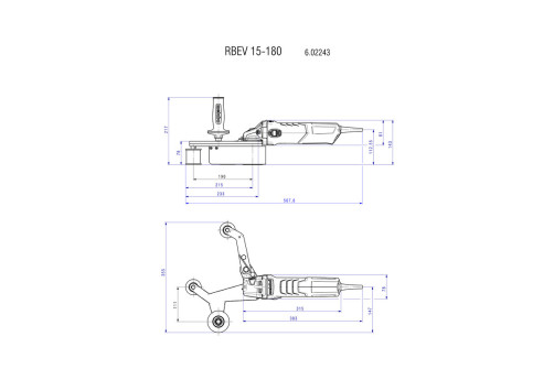 Шлифователь для труб RBE 15-180 Set