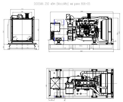 Дизельный генератор ТСС АД-240С-Т400-1РМ17 (Mecc Alte)