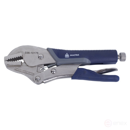 175 mm locking clamp, with straight jaws MASTAK 036-10175H