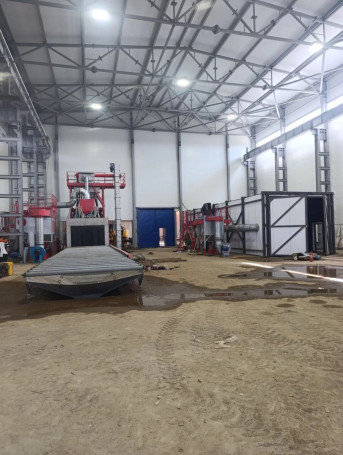 Дробеметная проходная установка для очистки листового проката и профильных заготовок мод. ДПУ(ПЧ) 2,2х1,0-8