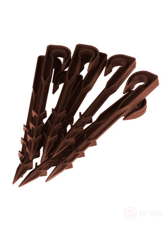 Drip irrigation pegs 40 pieces for tube d 16mm brown