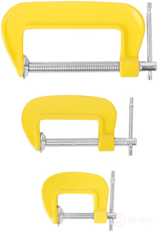 Clamps type "G", set of 3 pcs. 1", 2", 3"