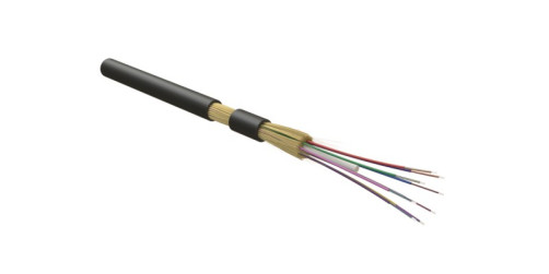 FO-MB-IN/OUT-62-48- LSZH-BK Fiber optic cable 62.5/125 (OM1) multimode, 48 fibers, gel-free microtubules 1.1 mm (micro bundle), internal/external, LSZH, ng(A)-HF, -40°C – +70°C, black