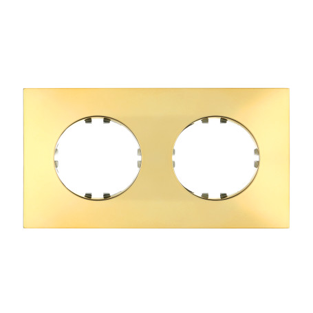 Рамка 2-постовая квадрат (золото) Vintage QUADRO