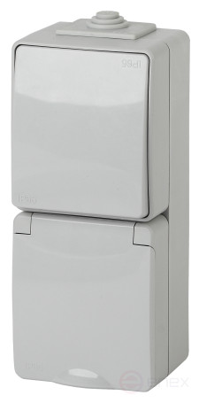 Выключатель ЭРА Эксперт 11-7607-03 IP65 16A-10AX-250В ОУ серый