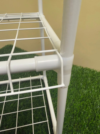 Connecting tee corner for greenhouse (10 pieces), white