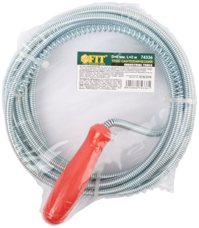Plumbing cable for cleaning pipes 3 m x 6.0 mm