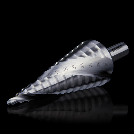 Step drill bit - Bit HSS CBN ground with spiral groove and sharpening of the tip Ø 4,0 - 12,00
