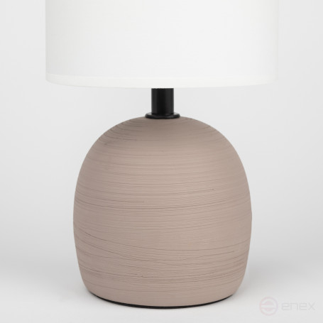 Rivoli Sheron 7044-503 Table Lamp 1 * E14 40W ceramic brown with lampshade