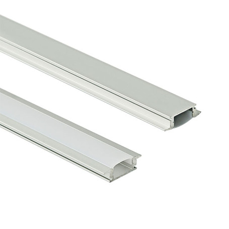 Aluminum mortise profile LIRA-1707 with screen, aluminum color, 2m, AKS