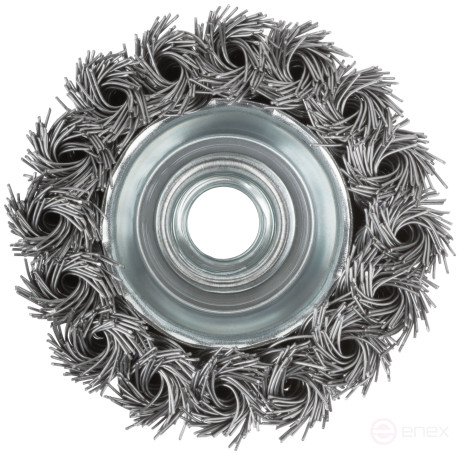 Щетка для УШМ, М14, тип "Чашка", крученая витая проволока 0,5 мм, 65 мм, блистер, CUTOP Profi