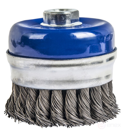 Bowl-shaped twisted reinforced Practice Cord Brush 90 mm M14 (1 pc.) blister (032-591)