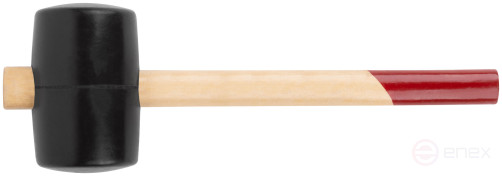 Rubber mallet, wooden handle 65 mm ( 600 gr )