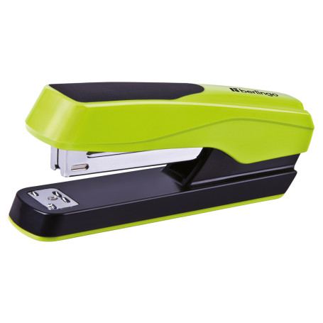 Stapler No.24/6, 26/6 Berlingo "Fluent", up to 25 liters, plastic case, green