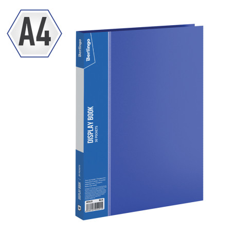 Folder with 30 Berlingo "Standard" inserts, 17 mm, 600 microns, blue