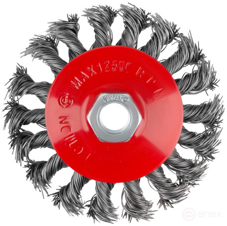 Tilt-wheel bracket, M14 nut, 100 mm twisted steel wire, blister