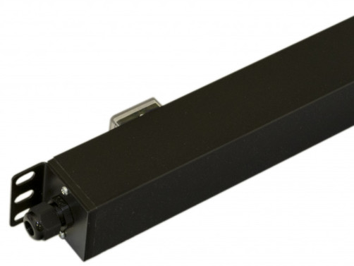 SHE19-8IEC-S-CB Socket block for 19" cabinets, horizontal, 8 sockets IEC320 C13, illuminated switch, without power cable, terminal block 16A, 250V, 482.6x44.4x44.4mm (LxWxH), housing steel, black