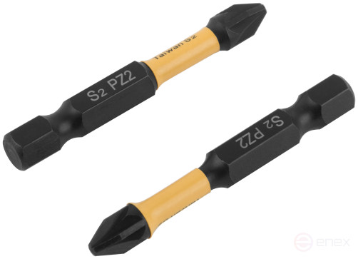 Set of torsion bits, 2 pcs., CUTOP Profi Plus, PZ2, 50 mm