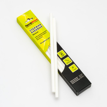Glue rods ProfKley – 8710 white, universal, 10 pcs.