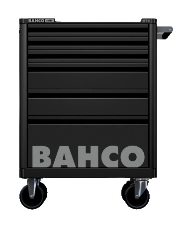 Tool cart with 6 drawers and protective sides, black