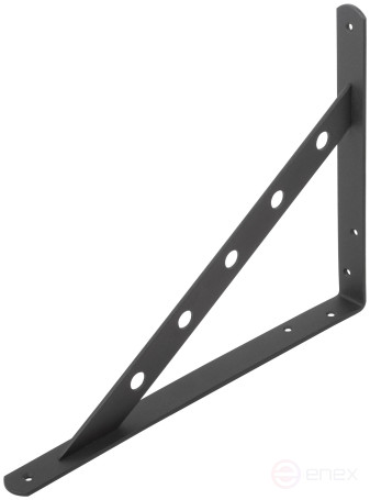 Уголок-кронштейн усиленный черный 300х225 мм