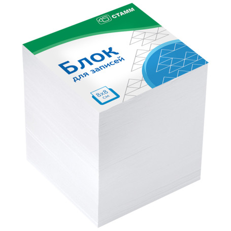 The block for recording STAMM "Image", 8*8*8cm, white