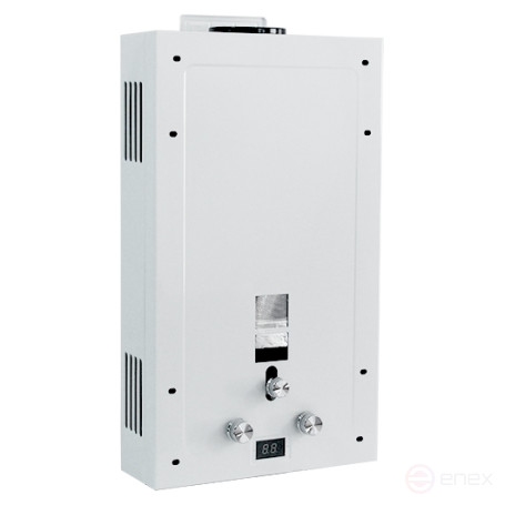 ГПВС-10, Газовый проточный водонагреватель ТЕПЛОКС (основа без стеклянной панели), 20 кВт, расход 10 л/мин., цвет корпуса белый