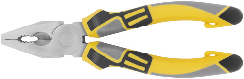 Плоскогубцы комбинированные "Смарт", трехцветные прорезиненные ручки, никелевое покрытие 180 мм