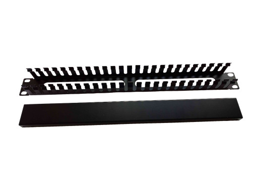 Cable organizer Ripo VT-0202-M1012-25 metal, black, comb with lid