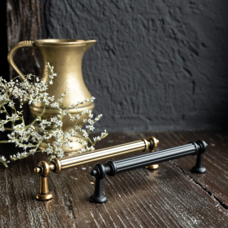 Handle meb. bracket met. ADAM 128 black matte, AKS