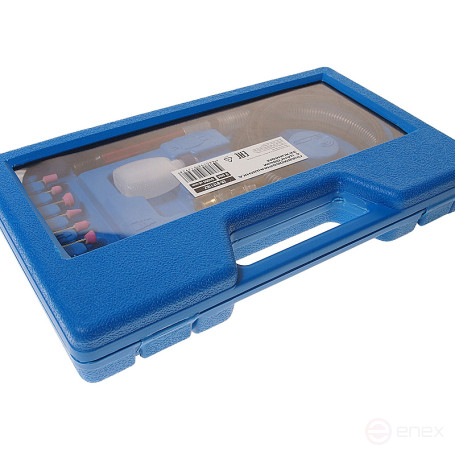 Пневмобормашинка ER-81211K2 (пневмошлифовальная) с цанг. зажимом 3мм 54000 об/мин в кейсе ЭВРИКА 1/10