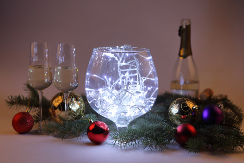 LED Christmas Garland ERA ENIN - WC Tinsel 3.9m White Wire Cold Light