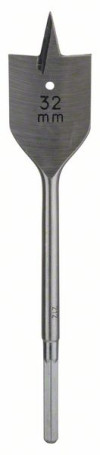 Flat-milling drill, hexagon D= 32.0 mm; working length= 165 mm