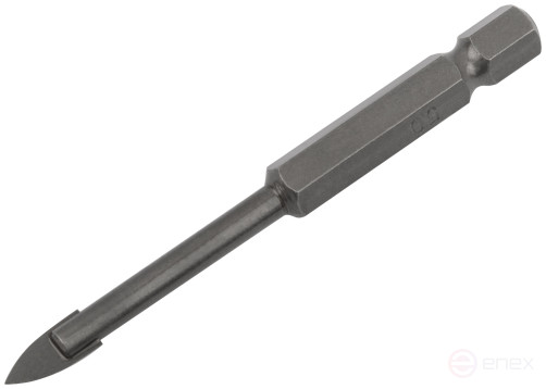 Tile and glass drill bit, hexagonal U-shank for a 5x70 mm bit