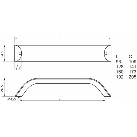 The handle is meb. WPY 337 L-160, white AKS