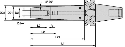 Heat Shrinkable mandrel BT50BHPVTT14160M