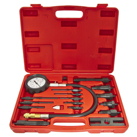 Тестер компрессии дизельного двигателя ER-86315 (имит. свечи:М10х1.0х91мм,М10х1.0х119мм,М10х1.25х135мм,М10х1.0х83мм,М8х1.0х102мм,М10х1.0х113мм) ЭВРИКА