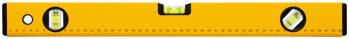 Уровень "Стайл", 3 глазка, желтый усиленный корпус, фрезер. рабочая грань, шкала, Профи 500 мм