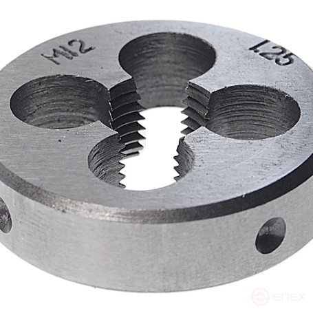 Плашка ER-01212P M12x1,25-ø38мм, в пластиковом футляреЭВРИКА /1/10