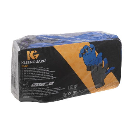 KleenGuard® G40 Перчатки с нитриловым покрытием - Индивидуальный дизайн для левой и правой руки / Синий /9 (5 пачек x 12 пар)