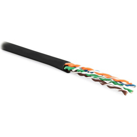 UUTP4-C5E-P24-IN-PVC-BK-305 (305 m) Twisted pair cable, unshielded U/UTP, category 5e, 4 pairs (24 AWG), stranded (path), PVC, -20°C – +75°C, black