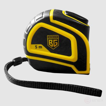 Impact Resistant Tape Measure with hitchhiker 5m*25mm BERGER BG1758