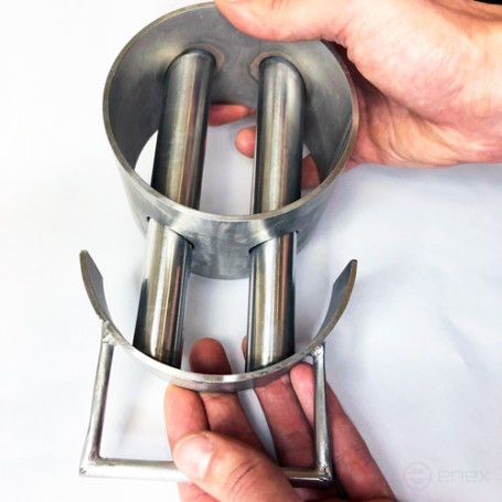 Магнитная решетка ПРОФ-МАГНИТ круглая с системой очистки, 100х80 мм, 2 стержня