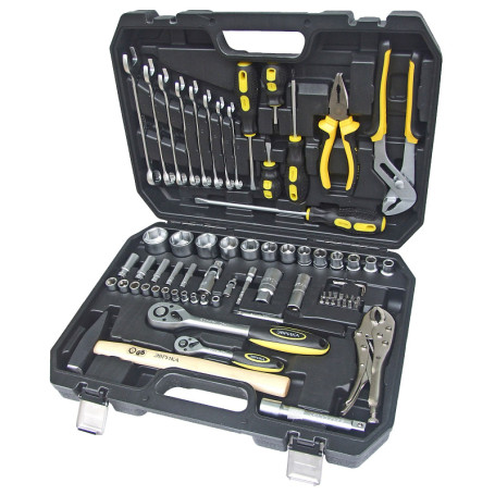 Набор инструмента ER-80072 1/4"&1/2"DR 6-гранный 72 предмета ЭВРИКА 1/2